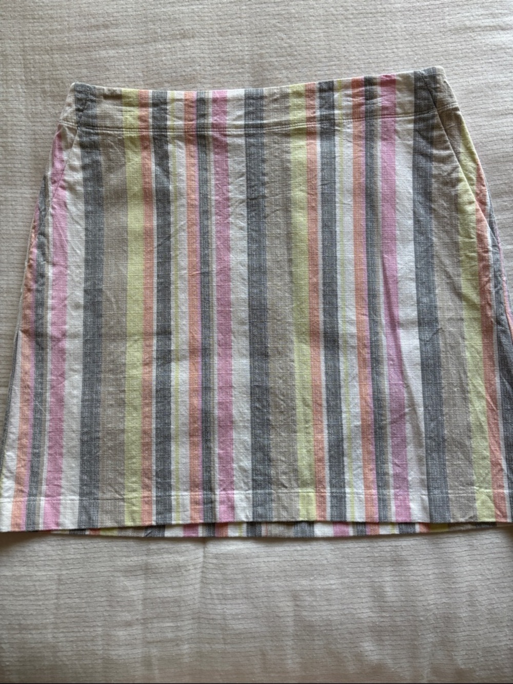 LOFT Pastel Multi-Stripe Mini Skirt